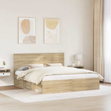 Bed Frame with Headboard Sonoma 180 x 200 cm Solid Pine Wood 3410976