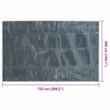Floating PE Solar Pool Film 732x366 cm Black and Blue 92985