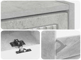 Shoe Cabinet EDE 78 x 24 x 103 cm Engineered Wood Concrete Grey 895998