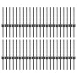 Fence Post 44 pcs Grey 80 cm Steel 3335929