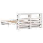 Bed Frame with Headboard without Mattress White 150x200 cm King Size 3305998