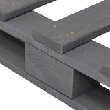 Bed Frame without Mattress Grey 140x200 cm Solid Wood Pine 3281564