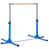 Height Adjustable Gymnastics Horizontal Bar for Kids, Children Junior Kip High Bar Fitness, Blue T3398P347569