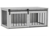 98cm Dog Crate Furniture with Removable Cushion for Large Dogs - Grey T3398P376382