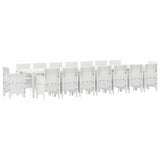 Garden Dining Set with Cushions with Cushion 17 pcs White PP 3378662