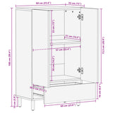 Highboard Black 60x33x100 cm Engineered Wood 4017678