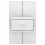 Wall-mounted Bedside Cabinets 2 pcs White 810972