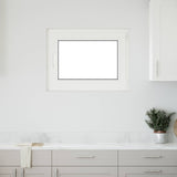 Basement Window RISOR 80 x 50 cm PVC and Glass White 42047196