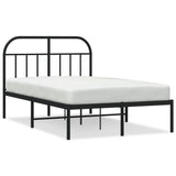 Bed Frame Black Steel Small Double Bed Frame Rectangular 353632