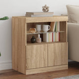 Sideboard with LED Lights Sonoma Oak 60x37x67 cm 836653