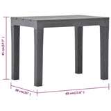 Garden Set Brown Plastic Tough Garden Set Square Modern 48779