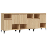 Sideboards 3 pcs Sonoma Oak 60x35x70 cm Engineered Wood 3185746