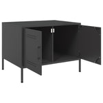 ZNTS Coffee Table Black 68x50x50.5 cm Steel 843030