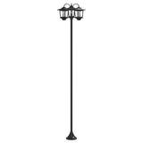 3-Head Lamp Post Black 16 x 16 x 187 cm Aluminum and ABS 42042693