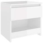 Bedside Cabinets 2 pcs High Gloss White 40x30x39 cm Engineered Wood 803456