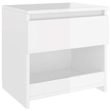 Bedside Cabinets 2 pcs High Gloss White 40x30x39 cm Engineered Wood 803456