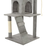 ZNTS Cat Tree with Sisal Scratching Posts 120 cm Grey 170590
