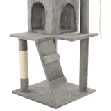 ZNTS Cat Tree with Sisal Scratching Posts 120 cm Grey 170590