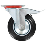Swivel Casters with Double Brakes 4 pcs 160 mm 143452