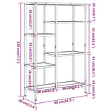 ZNTS Book Shelf 80x30x120 cm Steel and Engineered Wood 336358