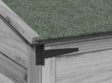 Garden Shed with Roof Grey 106.5 x 56 x 113.5 cm Solid Fir Wood 42033442
