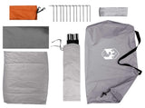 Camping Tent Grey and Orange 4-Person Polyester and Steel 42028649