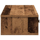 Wall Shelf with Drawers Old Wood 60x28x15 cm Engineered Wood 859948