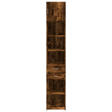 Slim Storage Cabinet Smoked Oak 40x42.5x225 cm Engineered Wood 3281284