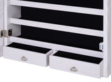 Jewelry Cabinet Mirror and LED Lights, Lockable Makeup Cosmetics Jewellery Organiser, Mirror T3398P342952