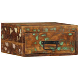ZNTS Wall-mounted Bedside Cabinet Solid Wood Reclaimed 4017453