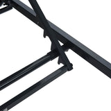 Sunlounger 1-person Black and Anthracite 197 x 54 x 86 cm Steel 42010348