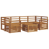 Outdoor Sofa Set 7 pcs Natural Solid Acacia Wood 3374449