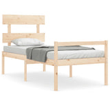 Senior Bed Natural Pine Solid pine wood Single Senior Bed 3195316