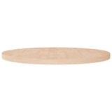 Round Table Top 90x4 cm Untreated Solid Wood Oak 342913