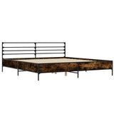 Bed Frame without Mattress Smoked Oak 200x200 cm 3280064