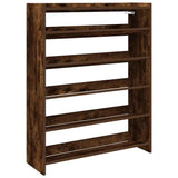 Shoe Rack Smoked Oak 80x25x100 cm Engineered Wood 859900