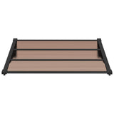 Door Canopy Black 122x90 cm Polycarbonate 153697