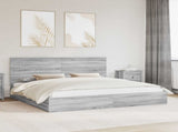Storage Bed Grey Sonoma 200 x 200 cm Engineered Wood 3411178