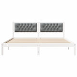 Bed Frame Light Grey 160 x 200 cm Solid Pine Wood 878178