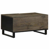 Coffee Table Black 80x50x40 cm Solid Wood Mango 4017688
