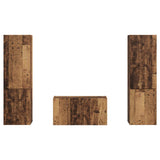 TV Cabinet Set 5 pcs Old Wood Engineered Wood 3409103