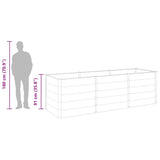 Garden Raised Bed 300x100x91 cm WPC Grey 318102