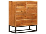 Chest of Drawer Natural 55 x 30 x 90 cm Solid Acacia Wood 4104616