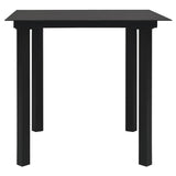 5 Piece Garden Dining Set Black PVC Rattan 3060274