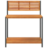 Garden Work Table 90x50x110 cm Solid Wood Acacia and Steel 367619