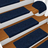Stair Mats Self-adhesive 30 pcs 65x21x4 cm Navy Rectangular Edge 3365701