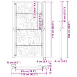 Garden Gate Black 100x175 cm Steel Wave Design 4100972