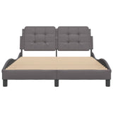 Bed Frame without Mattress "Zadar" Grey 140x200 cm Faux Leather 3208187