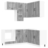 Kitchen Unit KALMAR 8 pcs Grey Sonoma Engineered Wood 3438387
