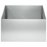 Garden Planter 2 pcs Silver 60 x 60 x 30 cm Galvanised Steel 8005061
